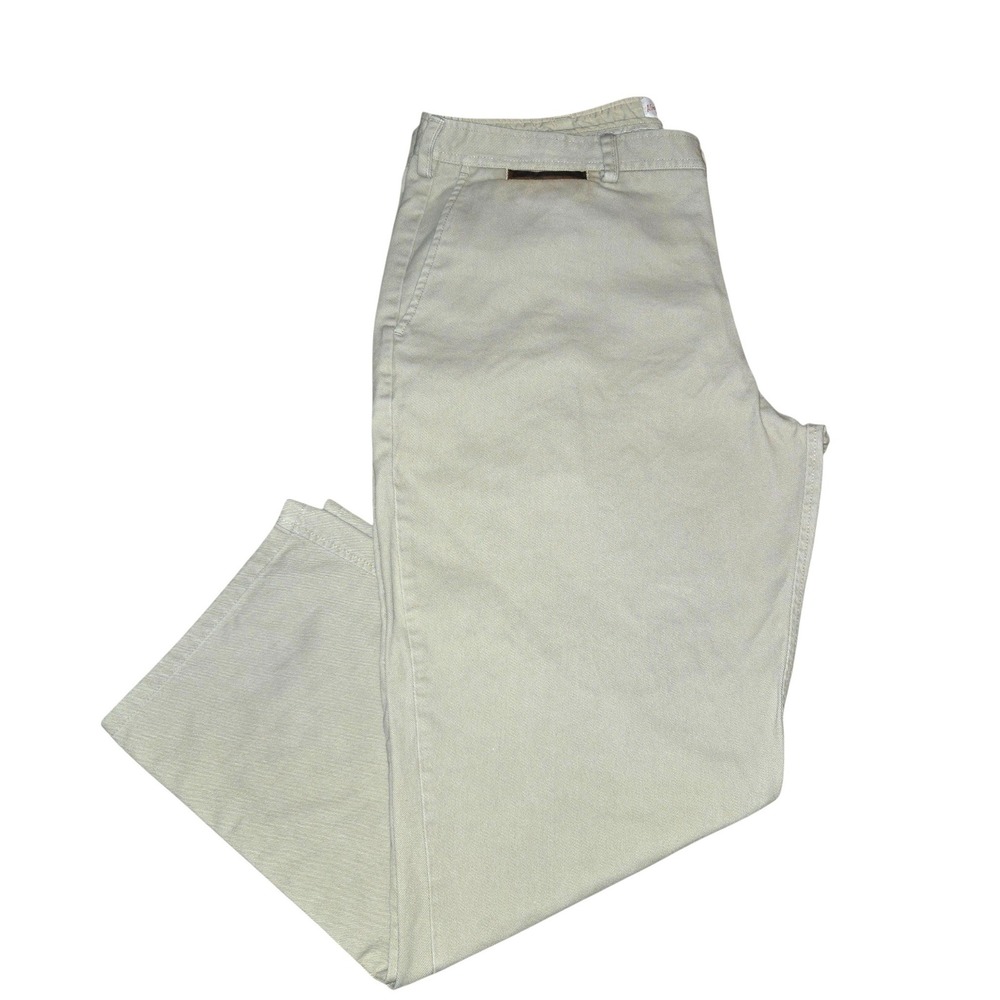 C. C. Filson Chino Pants Men 42X32 Tan Cotton Twill Straight Flat Front 14016DT